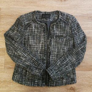 Banana Republic Tweed Jacket Zip Jacket